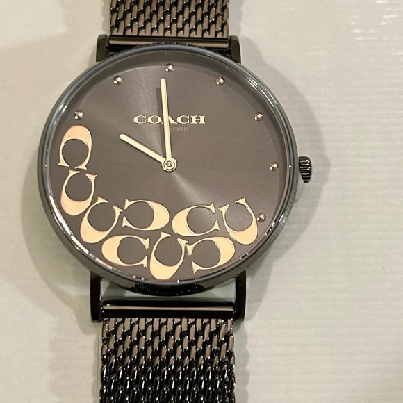 Coach Perry Watch With 36mm Gunmetal Grey Face & Gunmetal Grey MeshBracelet - Picture 8 of 9